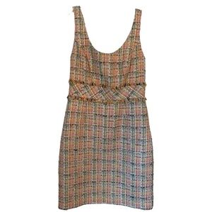 TRINA TURK wallflower tweed sheath dress Easter Plaid Size 6